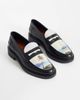Noak NOAK made In Portugal penny loafers with landscape graphic in black leather - 1