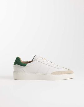 Noak NOAK Made In Portugal retro lace-up sneakers in white leather and suede mix