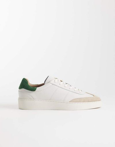 Noak NOAK Made In Portugal retro lace-up sneakers in white leather and suede mix