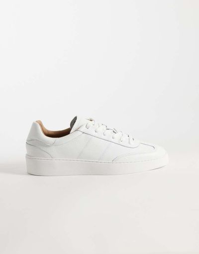 Noak NOAK Made In Portugal retro lace up sneakers in white leather