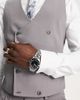 Noak Noak 'Tower Hill' skinny suit vest in gray worsted wool blend with stretch - 2
