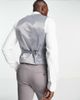 Noak Noak 'Tower Hill' skinny suit vest in gray worsted wool blend with stretch - 4