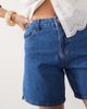 Nobody's Child Nobody's Child Bailey cotton long line bermuda shorts in mid blue - 2