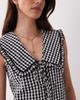 Nobody's Child Nobody's Child Blair blouse with ruffle trim collar in black and white gingham - 3