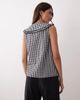 Nobody's Child Nobody's Child Blair blouse with ruffle trim collar in black and white gingham - 4