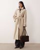 Nobody's Child Nobody's Child cape back tie belt fluid trench coat in stone-Neutral - 1