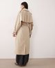 Nobody's Child Nobody's Child cape back tie belt fluid trench coat in stone-Neutral - 2