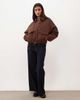 Nobody's Child Nobody's Child collared zip up bomber jacket in brown - 2