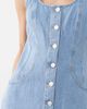 Nobody's Child Nobody's Child cotton denim button down fitted midi dress in light wash blue - 3