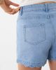 Nobody's Child Nobody's Child cotton denim scallop hem shorts in light blue wash - 4