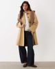 Nobody's Child Nobody's Child cotton mid length trench coat with contrast gingham removable hooded scarf in beige-Neutral - 1