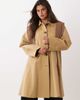 Nobody's Child Nobody's Child cotton mid length trench coat with contrast gingham removable hooded scarf in beige-Neutral - 3