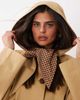 Nobody's Child Nobody's Child cotton mid length trench coat with contrast gingham removable hooded scarf in beige-Neutral - 4
