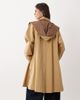 Nobody's Child Nobody's Child cotton mid length trench coat with contrast gingham removable scarf detail in beige-Neutral - 2
