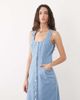 Nobody's Child Nobody's Child denim button down fitted midi dress in light wash blue - 2