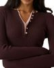 Nobody's Child Nobody's Child Double Layer Henley Sweater - 1