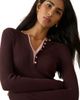 Nobody's Child Nobody's Child Double Layer Henley Sweater - 4