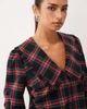 Nobody's Child Nobody's Child Emmie cotton oversized frill trim collar button front blouse in red check-Multi - 3