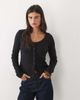 Nobody's Child Nobody's Child Erin pointelle round neck lace detail cardigan in black - 1