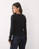 Nobody's Child Nobody's Child Erin pointelle round neck lace detail cardigan in black - 4