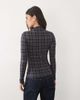 Nobody's Child Nobody's Child high neck long sleeve top in blue plaid - 4
