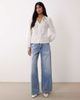 Nobody's Child Nobody's Child Isla poplin blouse with embroidered collar in white - 2