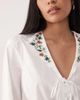 Nobody's Child Nobody's Child Isla poplin blouse with embroidered collar in white - 3