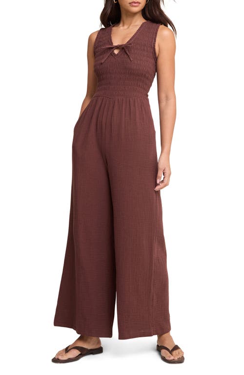 Nobody's Child Nobody's Child Jayda Smocked Wide Leg Jumpsuit