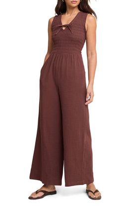 Nobody's Child Nobody's Child Jayda Smocked Wide Leg Jumpsuit
