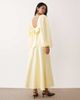 Nobody's Child Nobody's Child Keya occasion bow detail open back midi dress in yellow - 1