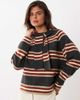 Nobody's Child Nobody's Child knit round neck sweater with scarf detail in multi striped print - 1