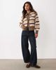 Nobody's Child Nobody's Child knit tie detail long sleeve cardigan in multi stripe - 4