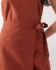 Nobody's Child Nobody's Child Kourtney linen blend wrap front cami midi dress in brown - 3