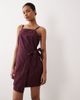 Nobody's Child Nobody's Child Kourtney wrap front tie detail mini dress deep purple - 1