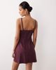 Nobody's Child Nobody's Child Kourtney wrap front tie detail mini dress deep purple - 2
