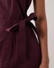 Nobody's Child Nobody's Child Kourtney wrap front tie detail mini dress deep purple - 4