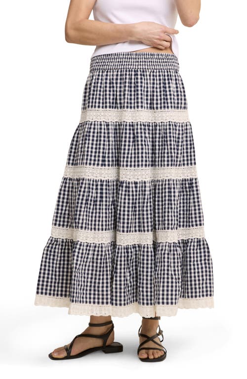 Nobody's Child Nobody's Child Leonor Tiered Lace Trim Cotton Skirt