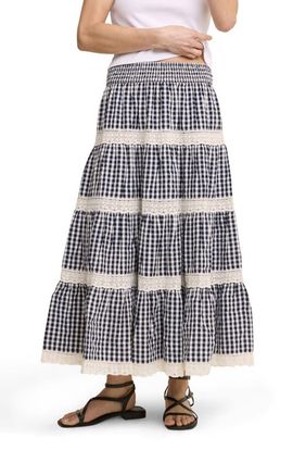Nobody's Child Nobody's Child Leonor Tiered Lace Trim Cotton Skirt