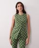 Nobody's Child Nobody's Child Longline button down vest in polkadot green - part of a set - 1