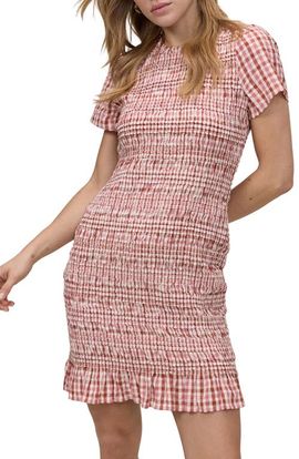 Nobody's Child Nobody's Child Martha Gingham Smocked Cotton Minidress