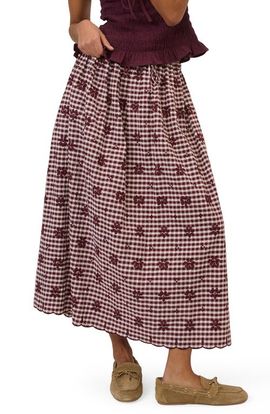 Nobody's Child Nobody's Child Naples Cotton Blend Midi Skirt