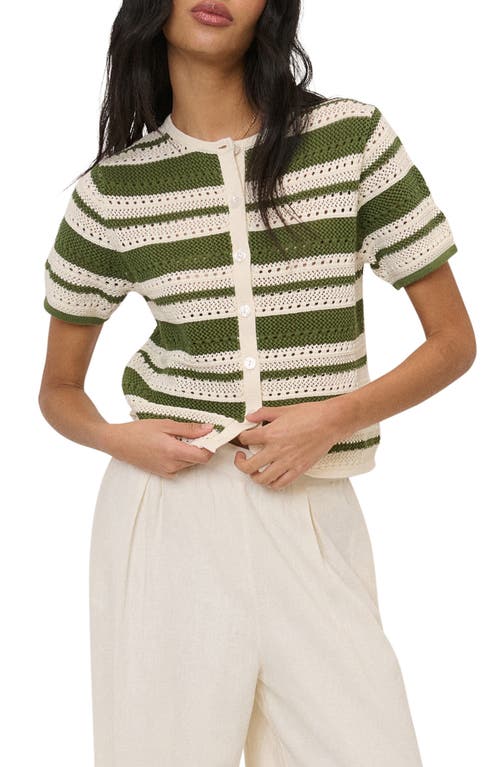 Nobody's Child Nobody's Child Open Knit Short Sleeve Cardigan