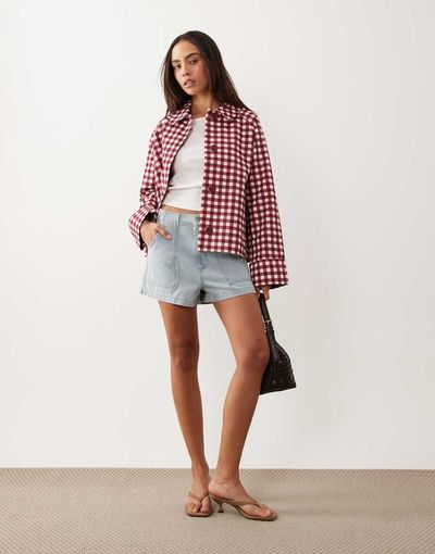 Nobody's Child Nobody's Child Oyanti swing jacket in red gingham