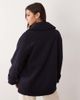 Nobody's Child Nobody's Child Pea wool short line button down coat in navy-Blue - 4