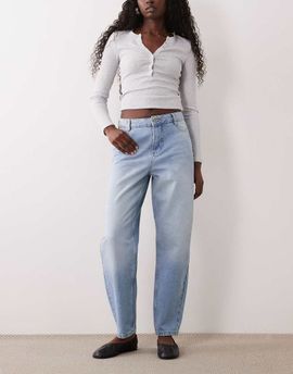 Nobody's Child Nobody's Child Putney barrel leg jeans in light blue wash