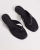 Nobody's Child Nobody's Child real leather flat flip flops in black - 1