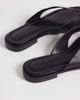 Nobody's Child Nobody's Child real leather flat flip flops in black - 3
