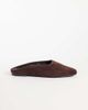 Nobody's Child Nobody's Child real suede square toe open back ballerina shoes in chocolate-Brown - 1