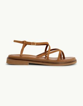Nobody's Child Nobody's Child real suede strappy sandals in camel-Brown