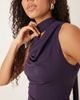 Nobody's Child Nobody's Child Seren scarf tie neck midi dress in dark grape-Purple - 2
